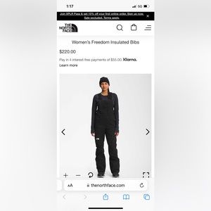 Women’s insulted freedom snow bibs